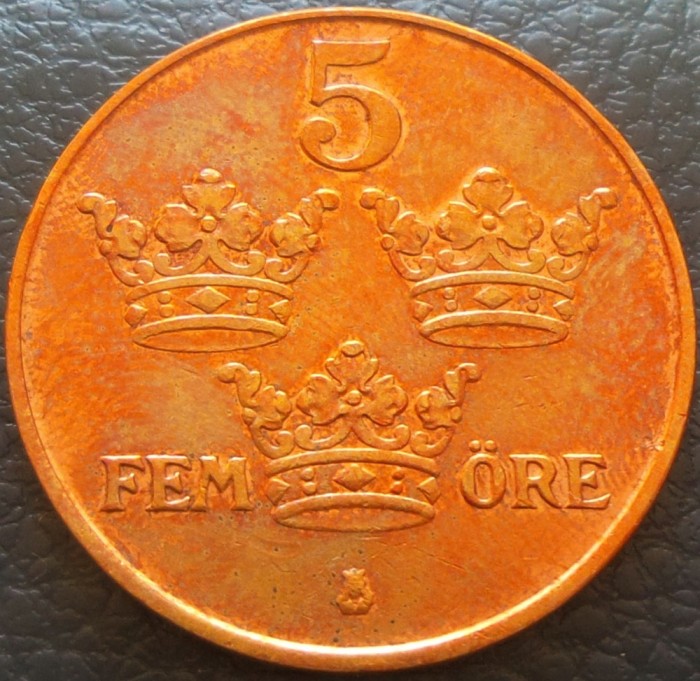 Moneda istorica 5 ORE - SUEDIA, anul 1950 *cod 4748 A = frumoasa
