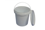 Galeata alimentara sigilabila, cu capac, 1 litru, alb, Gimihome