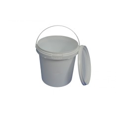 Galeata alimentara sigilabila, cu capac, 1 litru, alb