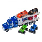 Set Camion Transportator Curse, Model 1:32, Multicolor, 6 Vehicule, Plastic, Oem