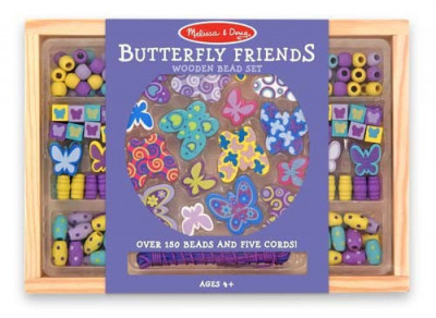 Set margele din lemn Fluturasi Prietenosi Melissa and Doug foto