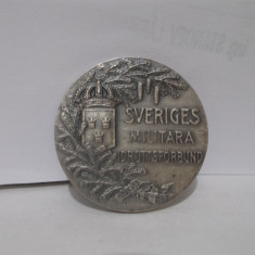 Medalie / Placheta Asociatia SPORTIVA MILITARA A SUEDIEI , acordata in 1954