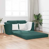 Canapea Pat 2 &icirc;n 1 Verde &Icirc;ntunecat 148x71x83 cm Catifea