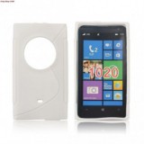 Husa Silicon S-Line Nokia Lumia 1020 Alba Protectie Premium