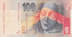 Slovacia 100 KORUN COROANE 1993 aVF