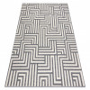 Covor SPRING 20421332 labyrinth sisal, buclat - cremă / gri, 200x290 cm, Dreptunghi