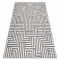 Covor SPRING 20421332 labyrinth sisal, buclat - cremă / gri, 200x290 cm