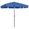 VidaXL Umbrelă de soare de plajă, albastru azuriu, 200x125 cm 314734