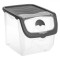 Recipient de Depozitare, Model Stivuibil, Capac Transparent cu Aerisire, Capacitate 12L, Plastic, Transparent/Antracit