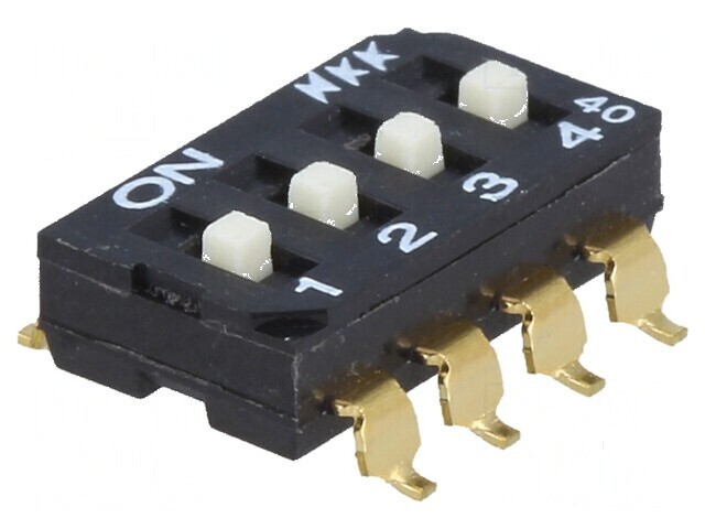 Comutator glisant SPST 0,025A/24VDC OFF-ON Poz: 4 SMT