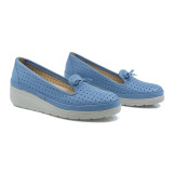 Pantofi dama, Caspian, Cas-3502, casual, piele naturala, albastru