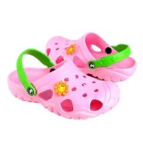 Papuci/saboti, clogs, pentru copii, spuma EVA, roz si verde, marimea 28, Jose Amorales