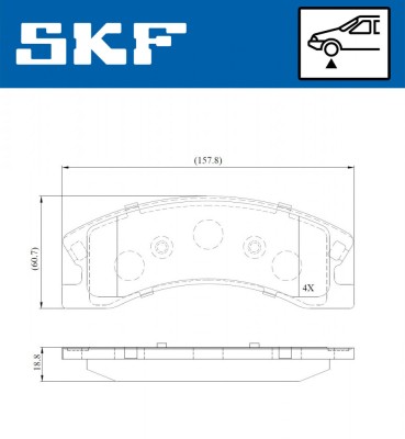 SKF VKBP 81081 A set placute frana,frana disc foto
