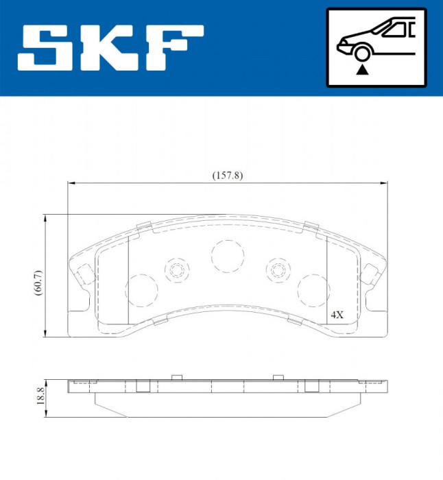 SKF VKBP 81081 A set placute frana,frana disc
