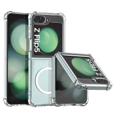 Husa Samsung Galaxy Z Flip5 Techsuit Shockproof Clear Silicone MagSafe, transparenta foto