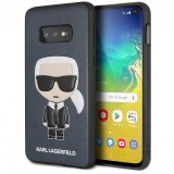 Husa Plastic - TPU Karl Lagerfeld Ikonik Full Body pentru Samsung Galaxy S10e G970, Bleumarin KLHCS10LIKPUBL