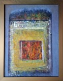 Cumpara ieftin Compoziţie abstractă, pictură pe p&acirc;nză, nesemnată