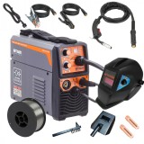 Aparat invertor sudura MIG MAG MMA 200A electrozi sarma cu- si fara gaz + masca automata + fir sudura(MP0107)