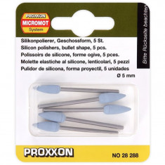 Set biaxuri din silicon de forma conica Micromot Proxxon 28288, O5 mm, 5 bucati