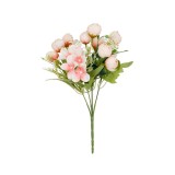 Buchet decorativ artificial, Flori roz, 30 cm, ATU-082695, Oem