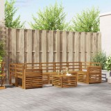 Cumpara ieftin Set de canapele de exterior 8 buc. 7-Locuri natural