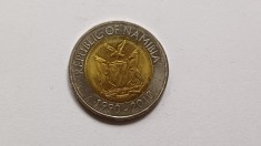 Namibia-10 Dollars 2010-Bimetal UNC foto
