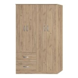 Cumpara ieftin Dulap 4 usi cu 2 sertare Zelia Maro 120x42x180 cm