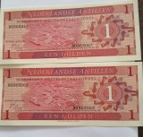 Antilele olandeze 1 gulden 1970 consecutive UNC
