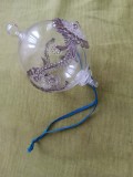 Glob de Craciun din sticla transparenta