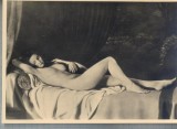 AX 328 CP VECHE - NUD - DE PICTOR JOHANN SCHULT -FEMEIE ODIHNITA INTINSA PE PAT