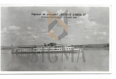 CARTE POSTALA , TURNU SEVERIN, VAPORUL REGELE CAROL II, 1936 foto