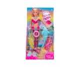 Papusa Steffi Love Sirena 29cm cu delfin si coada flexibila, jucarie pentru fetite, recomandata de la 3 ani