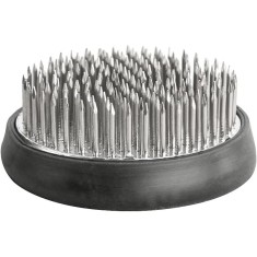 Suport rotund pentru aranjare flori, diametru 4 cm, otel inoxidabil, negru, argintiu