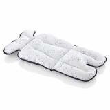 Saltea Carucior/Scaun Masa BabyJem Dots Roz, Bumbac 100%, 65x30cm, 0 luni+