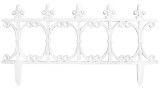 Gard decorativ mini alb din plastic 64x34 cm, set 5 bucati pentru gradina