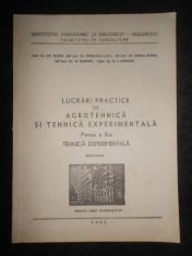 Gh. Budoi - Lucrari practice de agrotehnica si tehnica experimentala (1981)