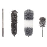 Mop din Microfibra pentru Curatenie, Flippy, Set 3 Capete Detasabil, Mop din Microfibra, Pamatuf pentru Praf, Mini Perie, Maner Extensibil, EVA, Impac