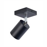 Spot Regrabil Negru GU10 80mm