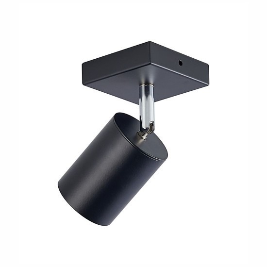Spot Regrabil Negru GU10 80mm