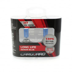 Set de 2 becuri Halogen H7, 100W +130% Intensitate - LONG LIFE - CARGUARD BHA034