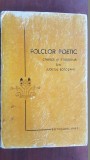 Folclor poetic. Cantece si strigaturi din judetul Botosani
