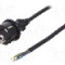 Cablu alimentare AC, 4m, 3 fire, culoare negru, cabluri, CEE 7/7 (E/F) mufa, SCHUKO mufa, PLASTROL - W-98386