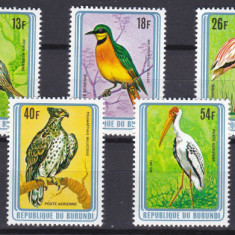 DB1 Fauna Burundi 1979 Pasari Posta Aeriana 9 v. MNH