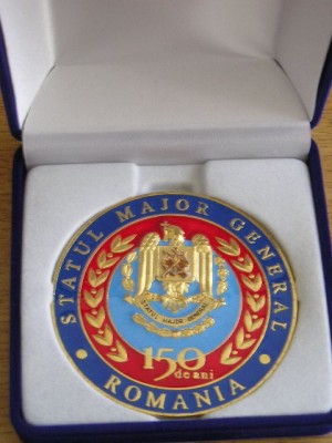 qw5 15 - Medalie - tematica militara - Statul Major General - 150 ani foto