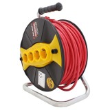 Prelungitor tip rola 50 m, 3 x 2.5 mm, 4 prize, cu maner transport