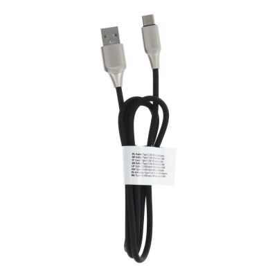 Cablu Date &amp;amp; Incarcare Tip C 2.0 (Negru) C128 1m foto