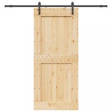 vidaXL Ușă glisantă cu set feronerie, 100x210 cm, lemn masiv de pin