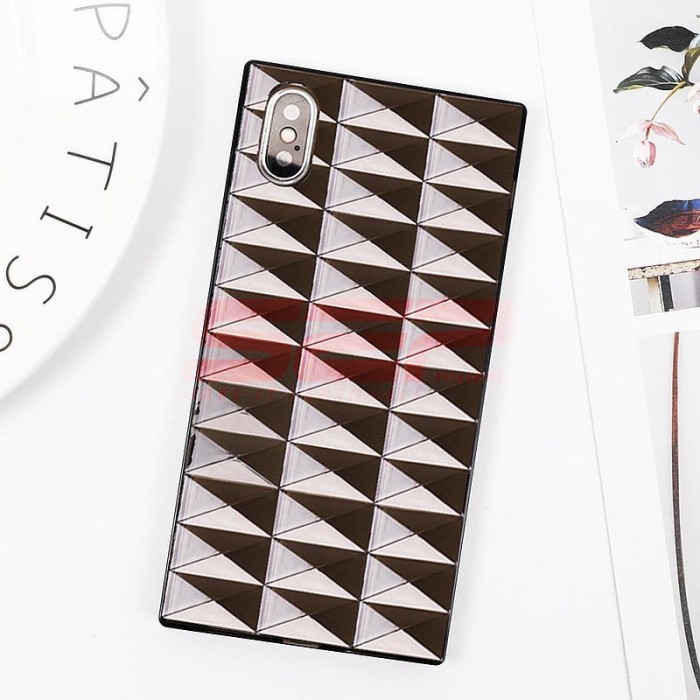 Toc TPU Square 3D Diamond Apple iPhone X / XS GREY