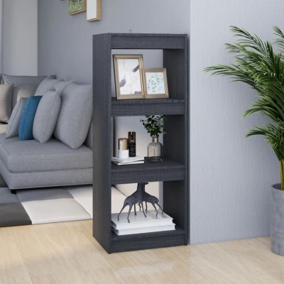 vidaXL Bibliotecă/Separator cameră gri 40x30x103,5 cm lemn masiv pin foto