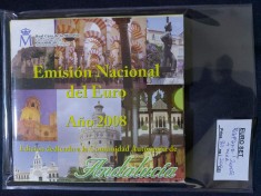 Spania 2008 - Set complet de euro bancar de la 1 cent la 2 euro + medalie